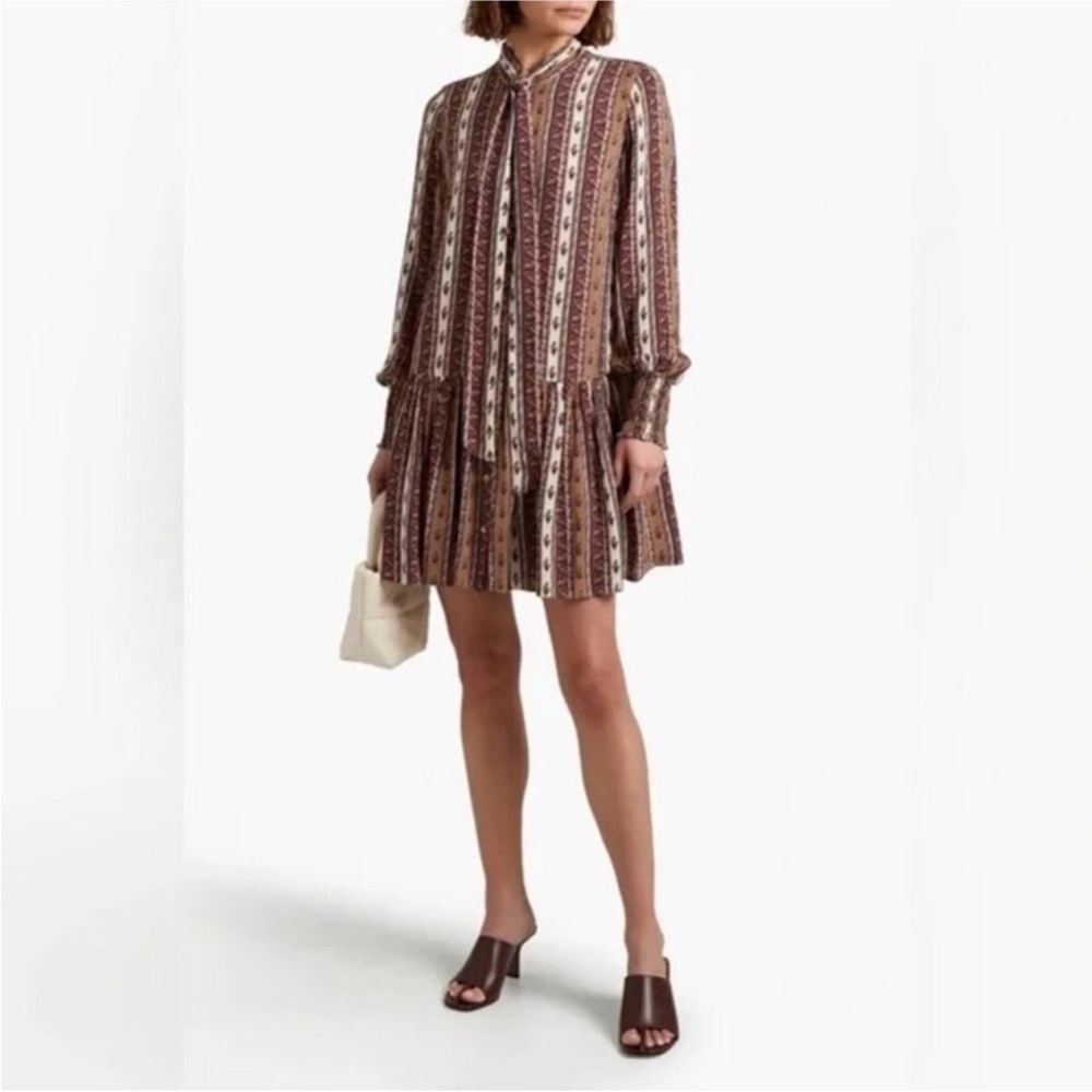 Veronica Beard Brown Patterned Dress